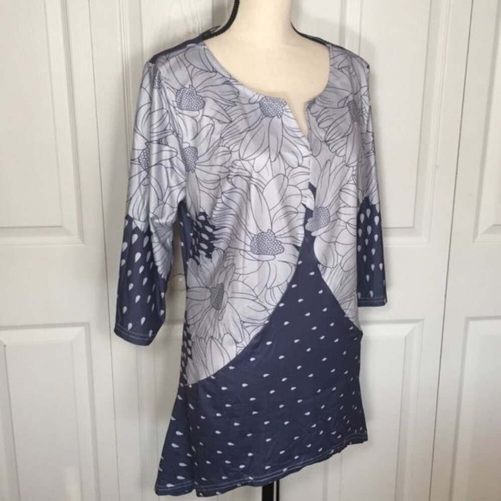 Extra Large Floral V-Neck Tunic NWT